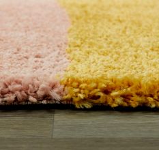 Modern Rainbow Geometric Carpet